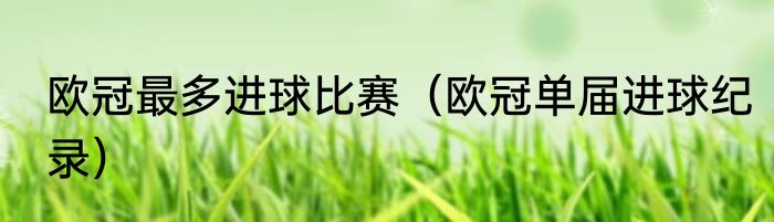 欧冠最多进球比赛（欧冠单届进球纪录）