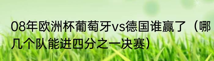 08年欧洲杯葡萄牙vs德国谁赢了（哪几个队能进四分之一决赛）