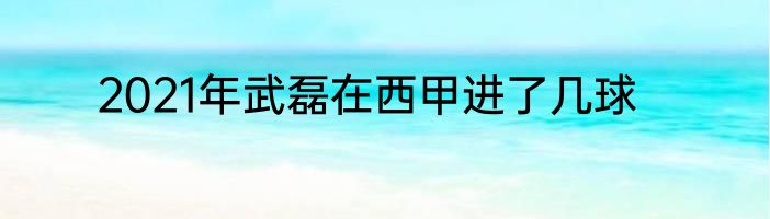 2021年武磊在西甲进了几球