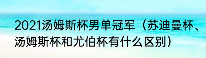 2021汤姆斯杯男单冠军（苏迪曼杯、汤姆斯杯和尤伯杯有什么区别）