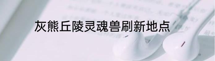 灰熊丘陵灵魂兽刷新地点