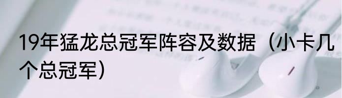 19年猛龙总冠军阵容及数据（小卡几个总冠军）