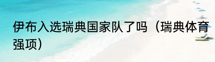 伊布入选瑞典国家队了吗（瑞典体育强项）