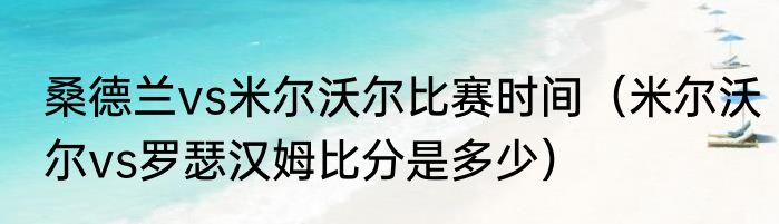 桑德兰vs米尔沃尔比赛时间（米尔沃尔vs罗瑟汉姆比分是多少）