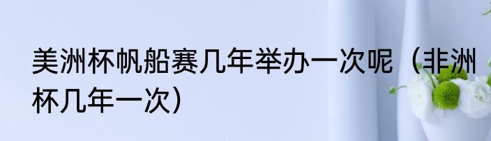美洲杯帆船赛几年举办一次呢（非洲杯几年一次）