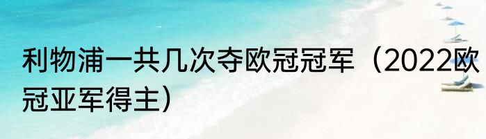 利物浦一共几次夺欧冠冠军（2022欧冠亚军得主）