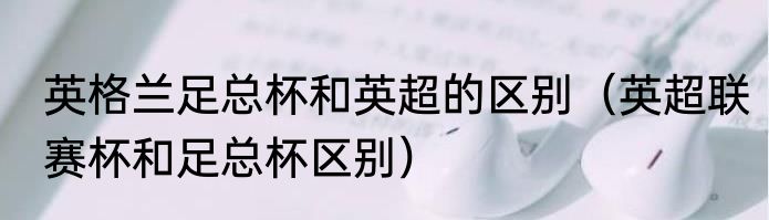 英格兰足总杯和英超的区别（英超联赛杯和足总杯区别）