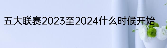 五大联赛2023至2024什么时候开始