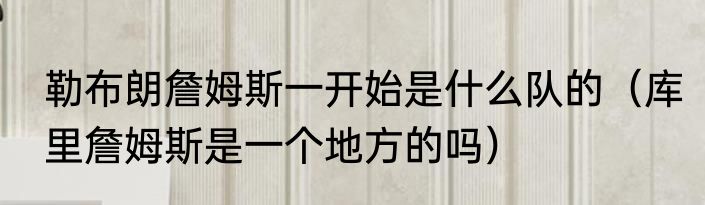 勒布朗詹姆斯一开始是什么队的（库里詹姆斯是一个地方的吗）