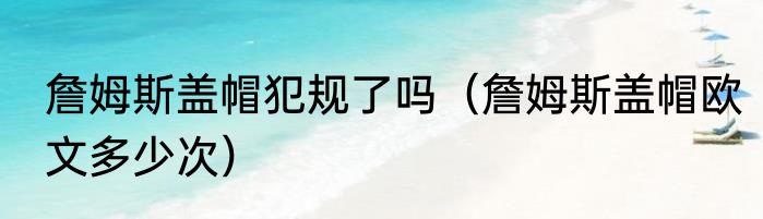 詹姆斯盖帽犯规了吗（詹姆斯盖帽欧文多少次）