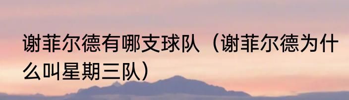 谢菲尔德有哪支球队（谢菲尔德为什么叫星期三队）