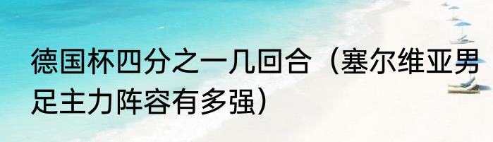 德国杯四分之一几回合（塞尔维亚男足主力阵容有多强）