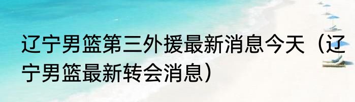 辽宁男篮第三外援最新消息今天（辽宁男篮最新转会消息）