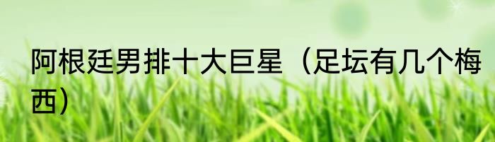 阿根廷男排十大巨星（足坛有几个梅西）