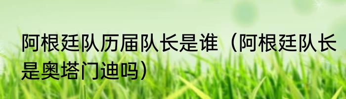 阿根廷队历届队长是谁（阿根廷队长是奥塔门迪吗）