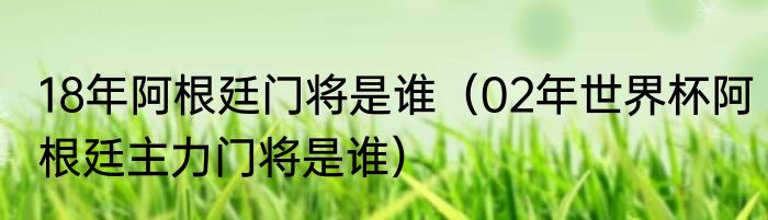 18年阿根廷门将是谁（02年世界杯阿根廷主力门将是谁）