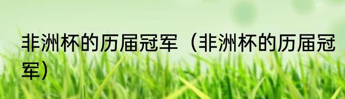 非洲杯的历届冠军（非洲杯的历届冠军）