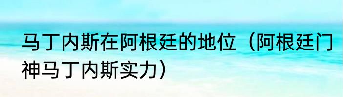 马丁内斯在阿根廷的地位（阿根廷门神马丁内斯实力）