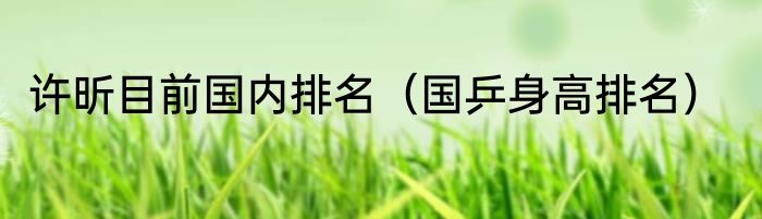 许昕目前国内排名（国乒身高排名）