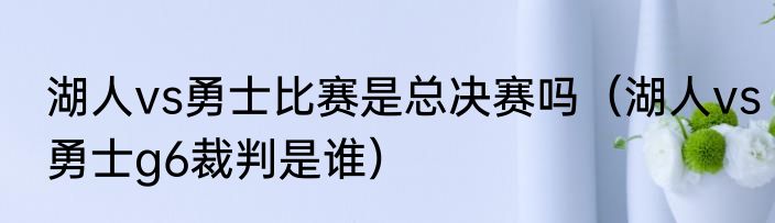 湖人vs勇士比赛是总决赛吗（湖人vs勇士g6裁判是谁）
