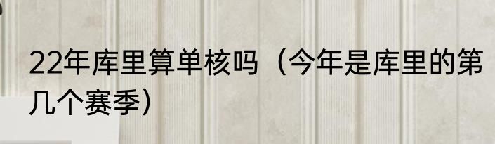 22年库里算单核吗（今年是库里的第几个赛季）