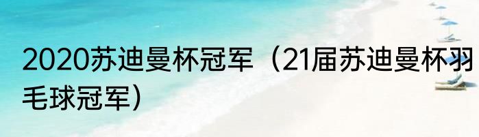 2020苏迪曼杯冠军（21届苏迪曼杯羽毛球冠军）