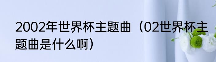 2002年世界杯主题曲（02世界杯主题曲是什么啊）