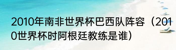 2010年南非世界杯巴西队阵容（2010世界杯时阿根廷教练是谁）