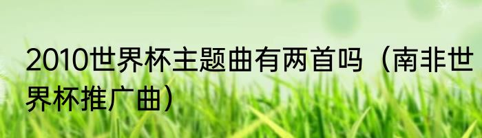 2010世界杯主题曲有两首吗（南非世界杯推广曲）