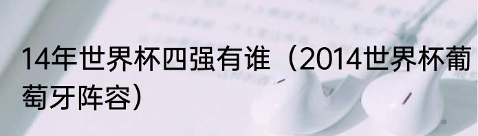 14年世界杯四强有谁（2014世界杯葡萄牙阵容）