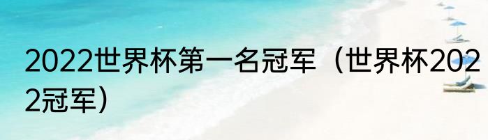 2022世界杯第一名冠军（世界杯2022冠军）