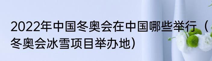 2022年中国冬奥会在中国哪些举行（冬奥会冰雪项目举办地）