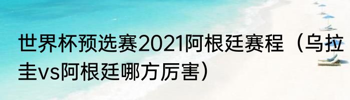 世界杯预选赛2021阿根廷赛程（乌拉圭vs阿根廷哪方厉害）