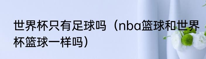 世界杯只有足球吗（nba篮球和世界杯篮球一样吗）