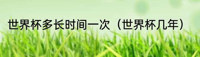 世界杯多长时间一次（世界杯几年）