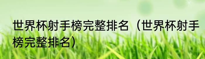 世界杯射手榜完整排名（世界杯射手榜完整排名）