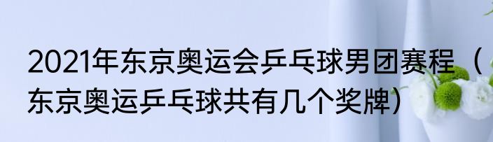 2021年东京奥运会乒乓球男团赛程（东京奥运乒乓球共有几个奖牌）