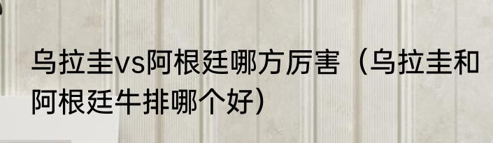乌拉圭vs阿根廷哪方厉害（乌拉圭和阿根廷牛排哪个好）