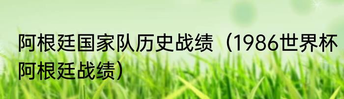 阿根廷国家队历史战绩（1986世界杯阿根廷战绩）