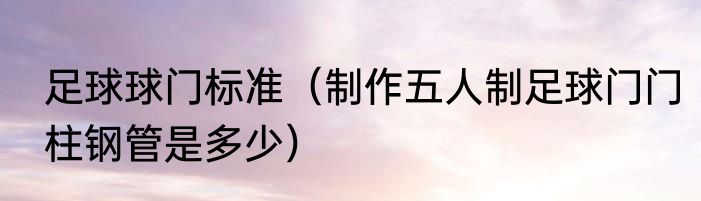 足球球门标准（制作五人制足球门门柱钢管是多少）