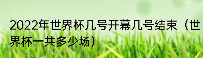 2022年世界杯几号开幕几号结束（世界杯一共多少场）