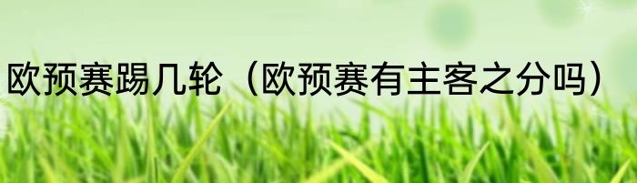 欧预赛踢几轮（欧预赛有主客之分吗）