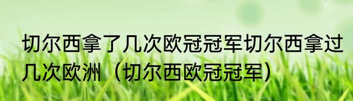 切尔西拿了几次欧冠冠军切尔西拿过几次欧洲（切尔西欧冠冠军）