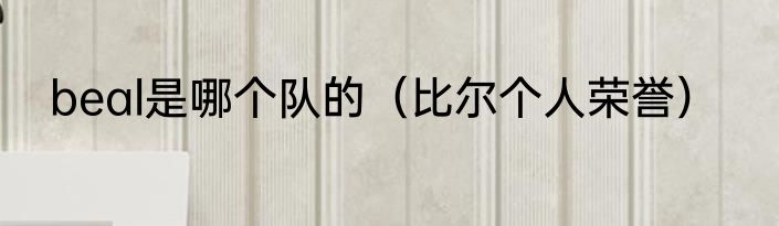beal是哪个队的（比尔个人荣誉）