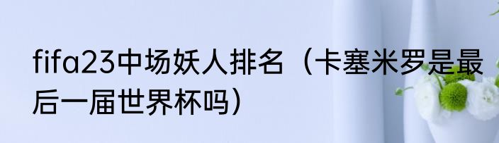 fifa23中场妖人排名（卡塞米罗是最后一届世界杯吗）