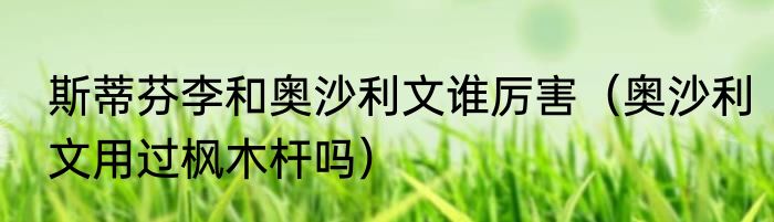 斯蒂芬李和奥沙利文谁厉害（奥沙利文用过枫木杆吗）