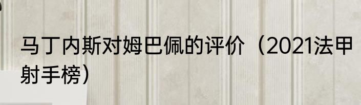 马丁内斯对姆巴佩的评价（2021法甲射手榜）