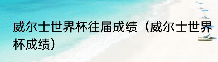 威尔士世界杯往届成绩（威尔士世界杯成绩）