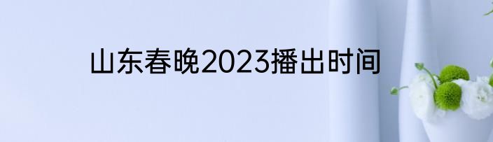 山东春晚2023播出时间