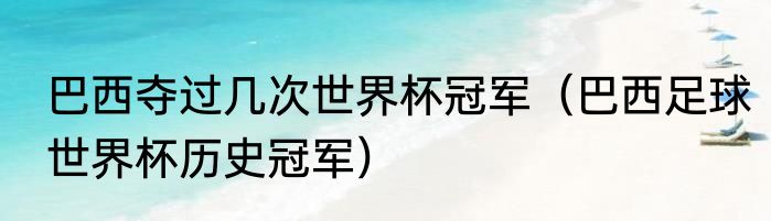 巴西夺过几次世界杯冠军（巴西足球世界杯历史冠军）